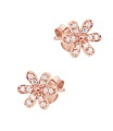 Beautiful Flower CZ Silver Stud Earring STS-6550